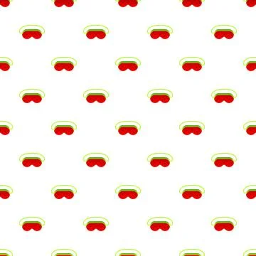 Watermelon sleep mask pattern on a white background 스톡 일러스트