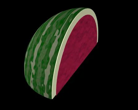 Watermelon SLICE 3D ILLUSTRATION Stock Illustration
