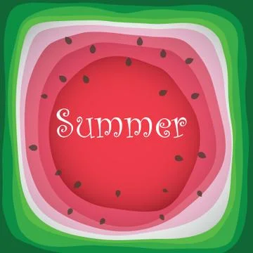 Watermelon slice background with seed and skin texture Stock Illustration