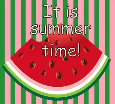 Watermelon slice background with seed and skin texture Stock Illustration