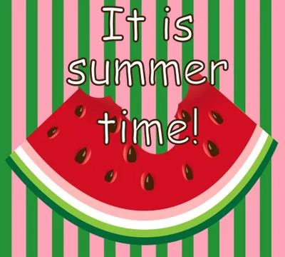Watermelon slice background with seed and skin texture Stock Illustration