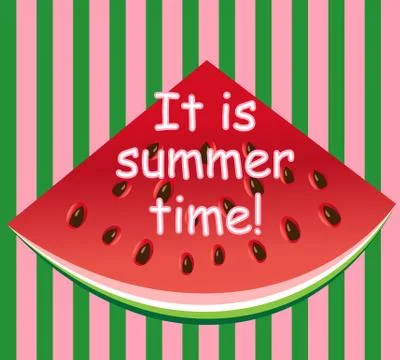 Watermelon slice background with seed and skin texture Stock Illustration