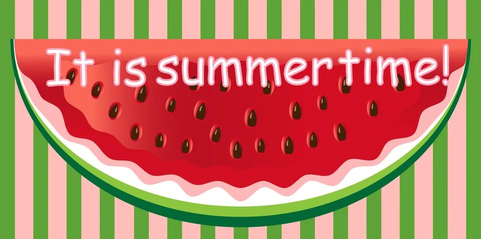 Watermelon slice background with seed and skin texture Stock Illustration