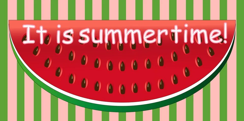 Watermelon slice background with seed and skin texture Stock Illustration