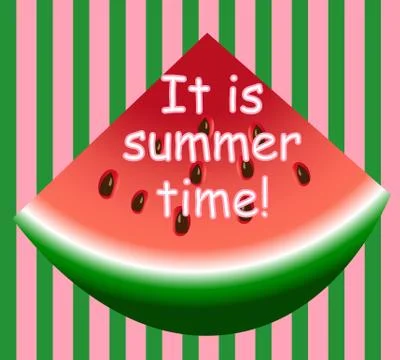 Watermelon slice background with seed and skin texture Stock Illustration