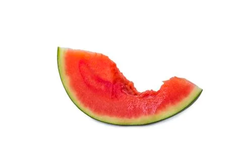 Watermelon slice bite Stock Photos