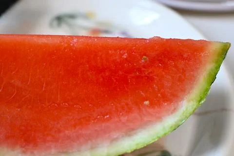 Watermelon slice close-up 스톡 사진