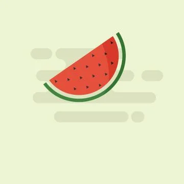 Watermelon slice emblem Stock Illustration