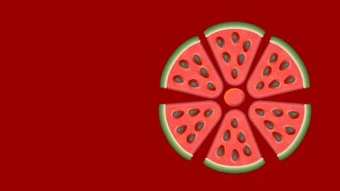 Watermelon slice Stock Footage 207661483