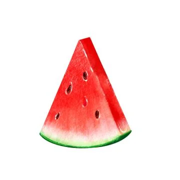 Watermelon slice fruit illustration Stock Illustration