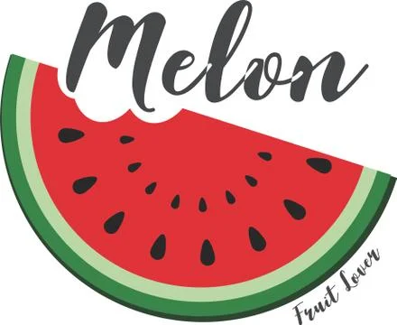 Watermelon slice fruit lovers vector illustration Stock Illustration