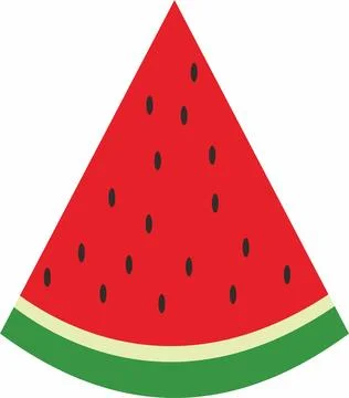 Watermelon slice fruit vector Stock Illustration