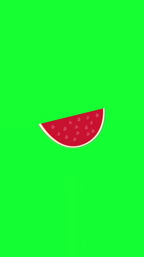 Watermelon Slice Green Screen Animation Video stock 346567787