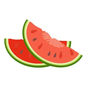 Watermelon slice icon cartoon vector. Fruit melon Stock Illustration