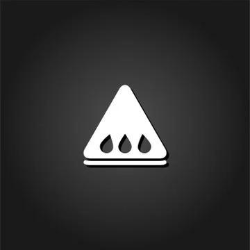 Watermelon slice icon flat. Stock Illustration