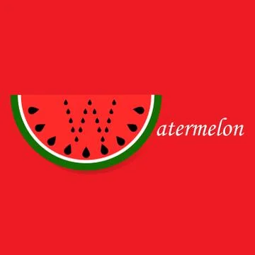 Watermelon slice Stock Illustration