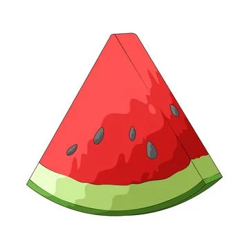Watermelon slice illustration Stock Illustration