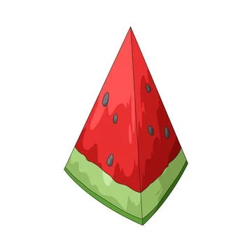 Watermelon slice illustration Stock Illustration