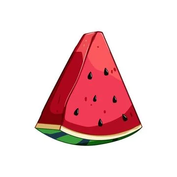 Watermelon slice illustration symbolizing summer freshness and healthy eating 스톡 일러스트