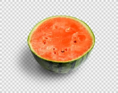 Watermelon slice isolated on transparent background Stock Photos