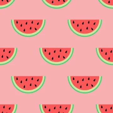 Watermelon slice pattern Stock Illustration