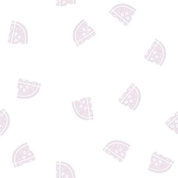 Watermelon slice triangular glyph seamless pattern Illustrazione stock