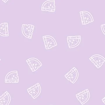 Watermelon slice triangular line seamless pattern Stockillustratie