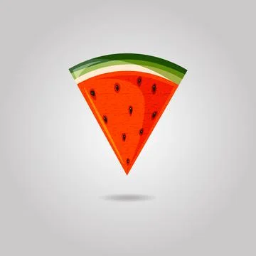 Watermelon Slice vector pin map icon. Map pointer. Summer Map markers. Stock Illustration