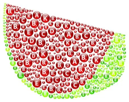Watermelon Slice Vitamins Stock Illustration
