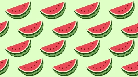 Watermelon Slice Waves Stock Footage 335630160