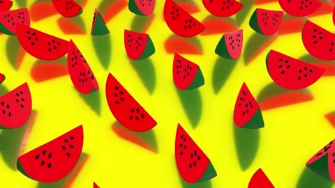 Watermelon Slices 4k Video stock 198659468
