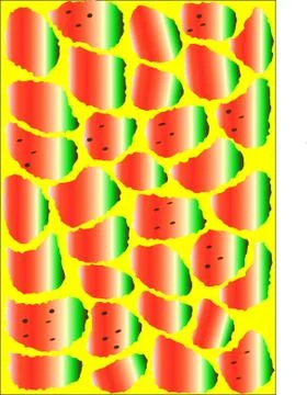 Watermelon slices Stock Illustration