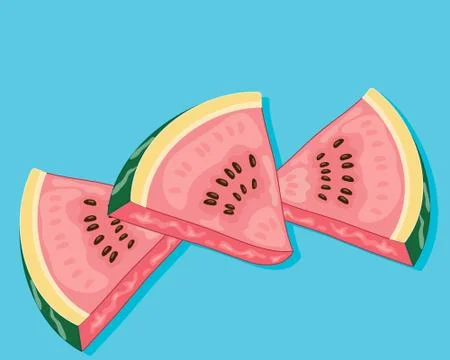 Watermelon slices Stock Illustration