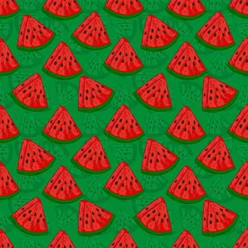 Watermelon slices pattern Stock Illustration