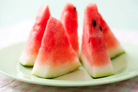 Watermelon slices Stock Photos