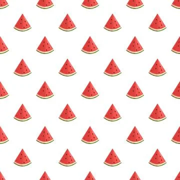 Watermelon slices seamless pattern representing summer and freshness Stock Illustration