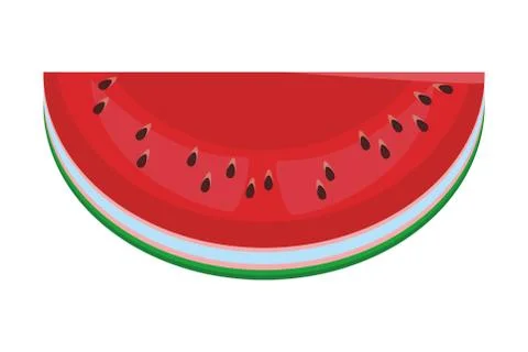 Watermelon slide icon Stock Illustration