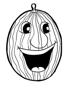 Watermelon with smile Stock Illustration