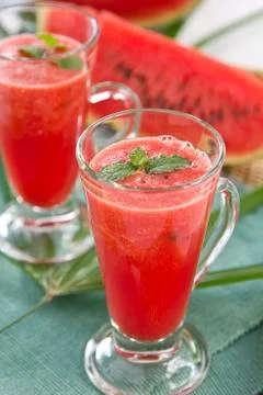 Watermelon smoothie Stock Photos