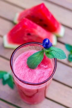 Watermelon smoothie Stock Photos