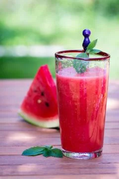Watermelon smoothie Stock Photos