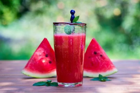 Watermelon smoothie Stock Photos