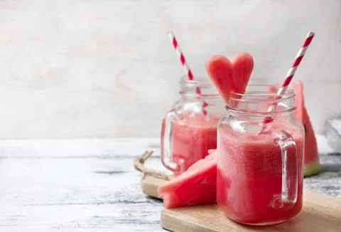 Watermelon smoothie Stock Photos