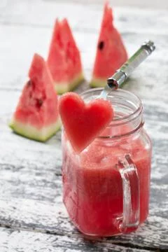 Watermelon smoothie Stock Photos