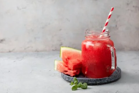 Watermelon smoothie Stock Photos