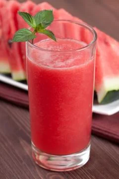 Watermelon smoothie Stock Photos