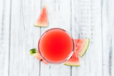 Watermelon Smoothie (selective focus) Stock Photos