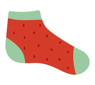 Watermelon sock design Illustrazione stock