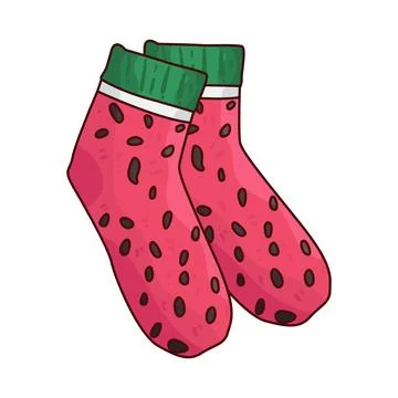 Watermelon socks illustration Stock Illustration