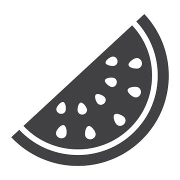 Watermelon solid icon, fruit and diet Stock Illustration